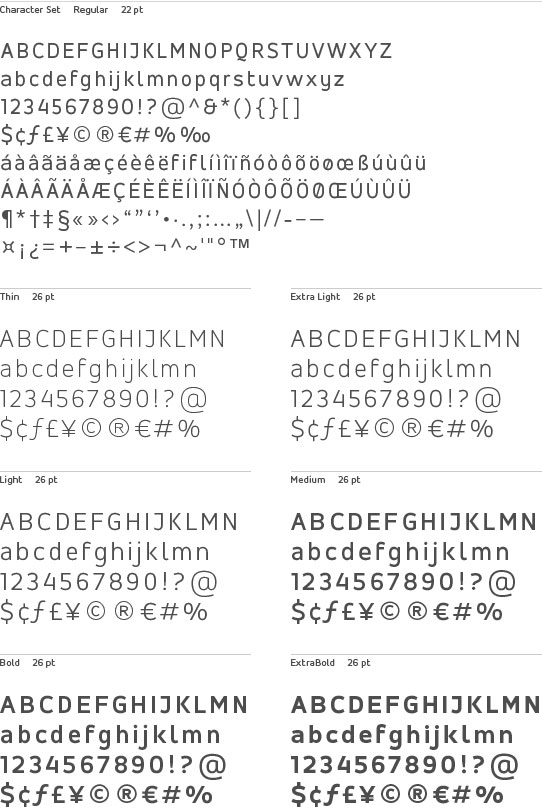 Accord font Character Set