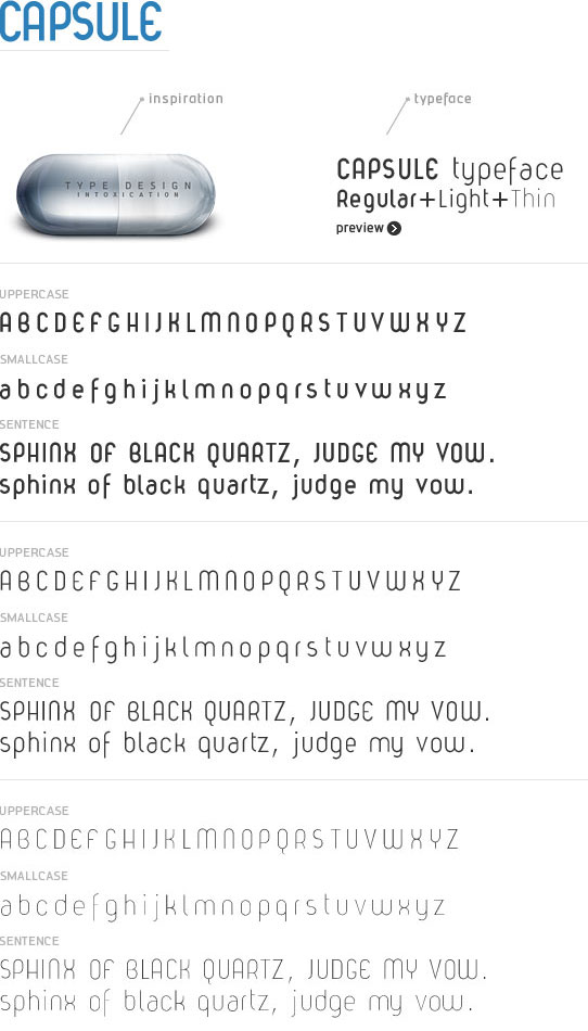 Capsule Typeface Design