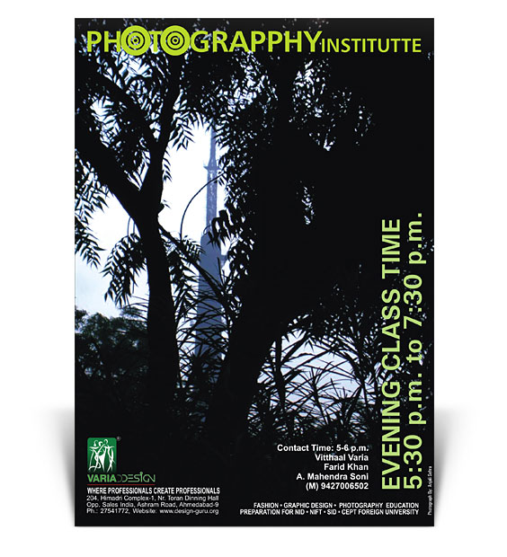 Poster Design for Photograpphy Institutte