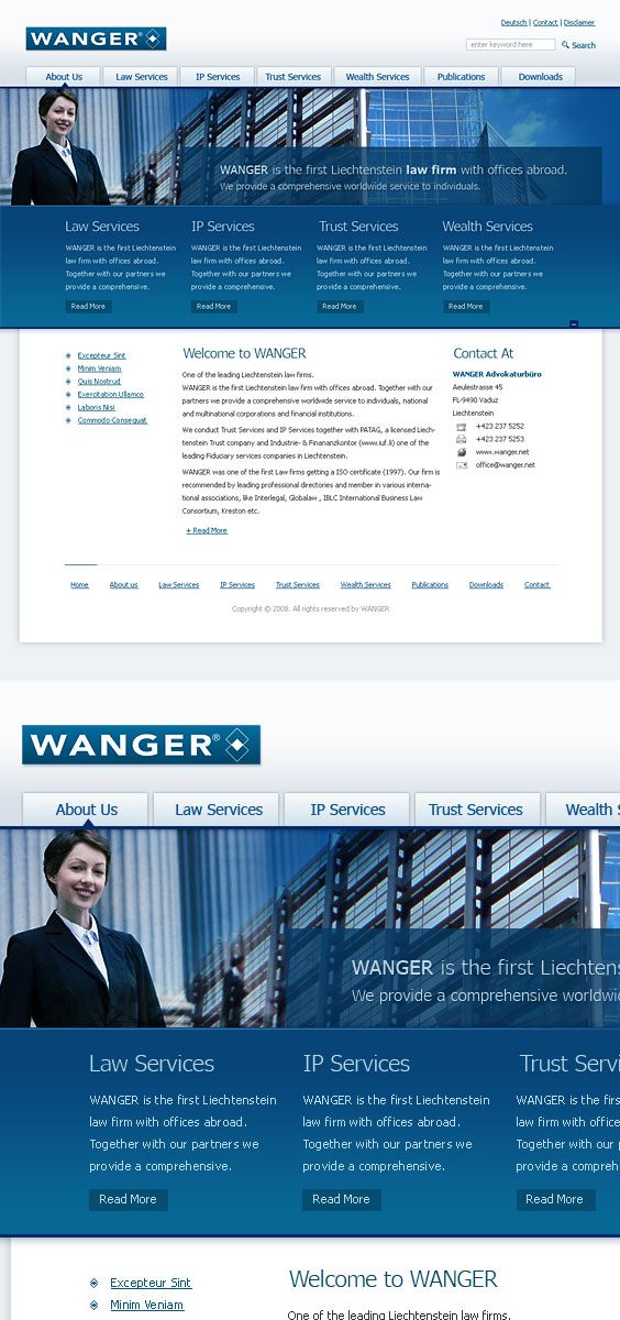 Web Design for WANGER